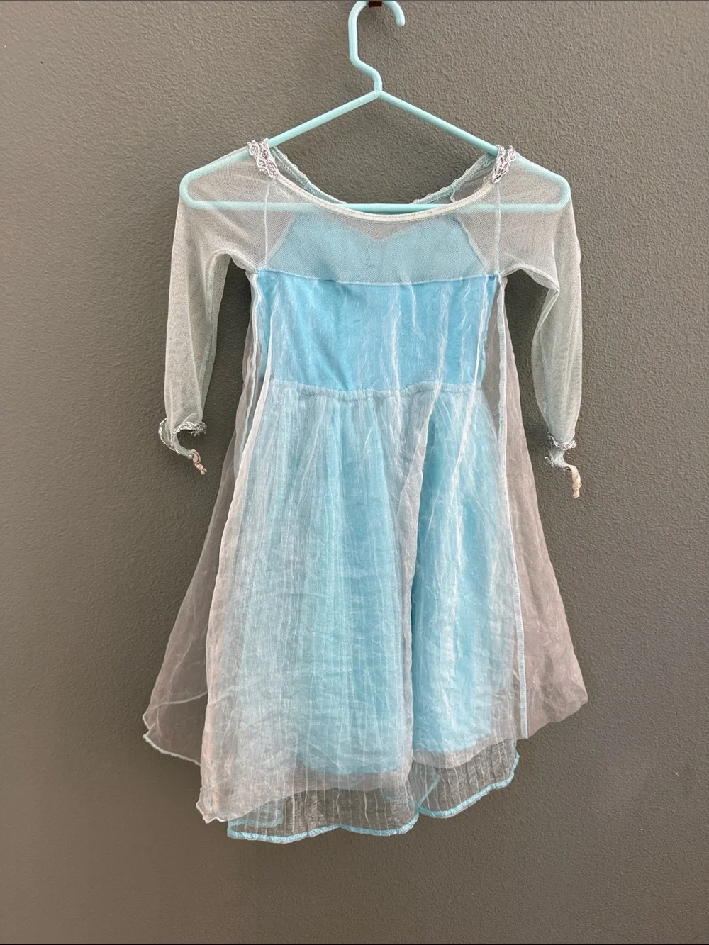 Disney Store VTG Frozen Elsa Princess Tulle Costume Dress Sz 4/5T